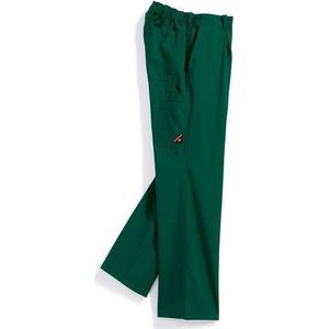 BP Cotton Plus 1469-720-74 werkbroek - stoffen bretels met rubberen inzetstuk - zakken voor kniebeschermers - puur katoen - slanke pasvorm - maat: 60 - kleur: middengroen