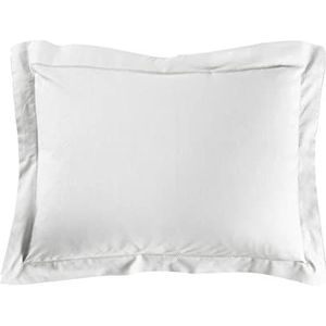 douceur d'intérieur, Kussensloop (50 x 70 cm) Lina wit, 100% katoen