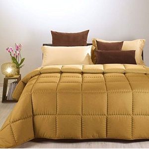 Caleffi - Modern dekbed in effen kleur, dubbel (260x265 cm), goud