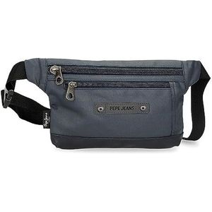 Pepe jeans Hatfield heuptas, plat, blauw, 23 x 15 x 2,5 cm, polyester, Blauw, Eén maat, Platte heuptas