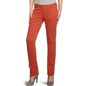 Cross Jeans dames jeans P 464-483 / Scarlet Straight Fit, normale tailleband, rood (roestrood), 28W x 32L