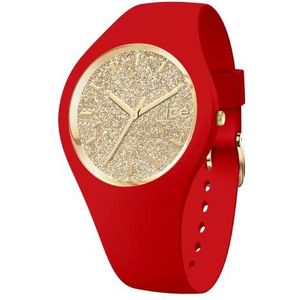 Ice-Watch - ICE glitter Red passion - Rood dameshorloge met siliconenband - 021080 (Medium)