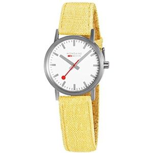 Mondaine Vrouwen Analoge Quartz Horloge met Textiel Band A6583032317SBE, Geel, Armband