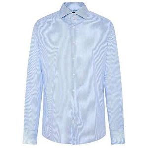 Hackett London Stretch Stripe Bc Shirt voor heren, 8amwhite/Sky, 50 NL