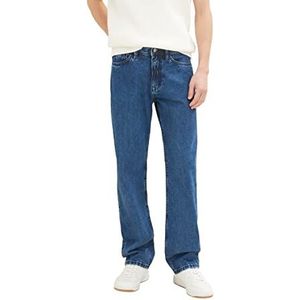 TOM TAILOR - 10113 Clean Mid Stone Blue Denim - Straight Jeans - Heren