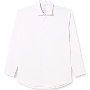 Seidensticker Men's Regular Fit shirt met lange mouwen, wit, 41, wit, 41