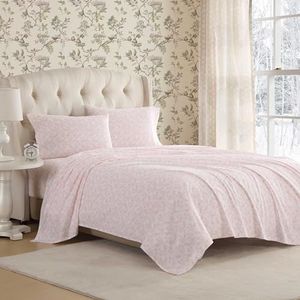 Laura Ashley Home Elise Bonus Luxury Premium Ultra Soft Duvet Coverlet, Lightweight Comfortable 3 Piece Bedding Set, Stylish Design for Home Décor