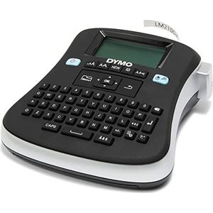 DYMO Label Manager Standaard Labelling Tape 12 mm - Zwart op Wit LM 210D Label Maker Zwart/Helder