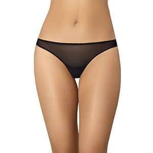 Teyli Braziliaanse visnetpanty voor dames - met naadloze afwerking - dameslingerie, Zwart, S