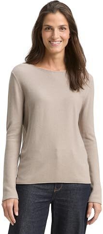 TOM TAILOR - Trui - Taupe - Gebreide Truien