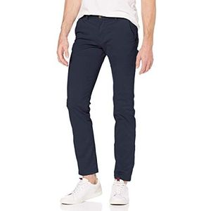 Bugatti Chino moderne pasvorm vrijetijdsbroek lang stretch katoen, blauw (navy 380), 31W / 32L