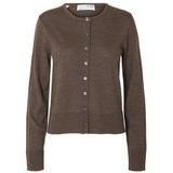 Selected - Thea - Cardigan - 100% Merinowol - Ronde Hals - Lange Mouwen