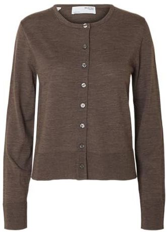 Selected - Thea - Cardigan - 100% Merinowol - Ronde Hals - Lange Mouwen
