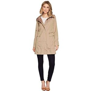 Cole Haan Dames Packable Regenjas met capuchon met strik