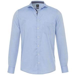 Pure Heren 4020-414 City Black Longsleeve Klassiek overhemd, Uni lichtblauw, XL