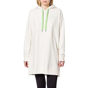 BOSS Dames C Ethea1 lang gesneden capuchon-sweatshirt van bio-katoenmix, Open White118, M