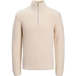Jack & Jones - JORBLEECKER KNIT HALF ZIP BF - Schipperstrui - Sea salt
