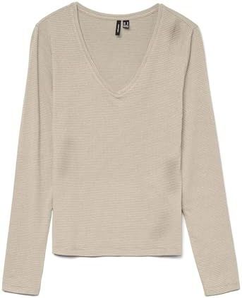 Vmlava - T-shirt - Glitterdetail - Lange Mouwen - Loose Fit