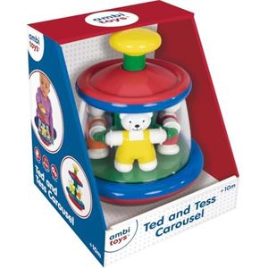 Ambi Toys, Ted and Tess Carousel, Cause and Effect Baby Spinning Toy, Ages 10 Months Plus