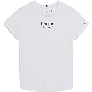 Tommy Hilfiger Tommy Graphic Tee S/S T-shirts voor meisjes, Kleur: wit, 9 Maanden