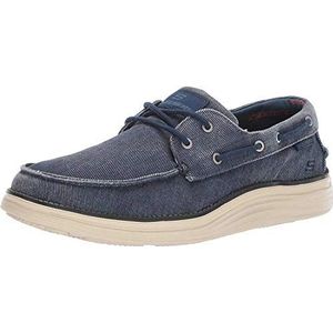 Skechers Heren Status 2.0 Lorano mocassin, Navy canvas, 39.5 EU