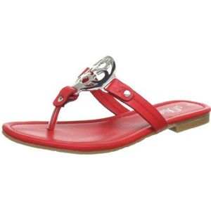 s.Oliver Casual slippers voor dames, Rode Rot Chili 533, 36 EU