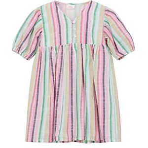 s.Oliver Junior Girl's jurk, kort, wit, 116, wit, 116 cm