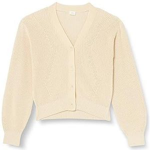 s.Oliver Junior Girl's gebreide jas, lange mouwen, wit, 68, wit, 68 cm
