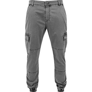 Urban Classics Heren broek Washed Cargo Twill Jogging Pants voor mannen, cargo-broek verkrijgbaar in vele kleuren, maten 30-44, grijs, 34