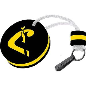 Cressi Floating Keychain, zwevende sleutelhanger, uniseks, volwassenen, zwart/geel, eenheidsmaat
