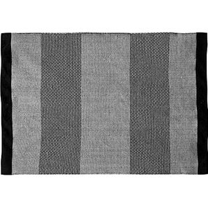 The Home Deco Factory HD5012 tapijt, katoen, zwart, 200 x 140 x 0,5 cm