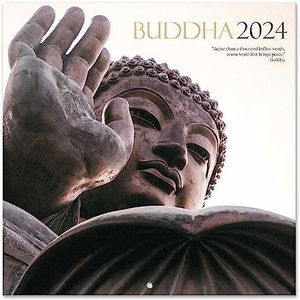 Grupo Erik Kalender 2024 The Buddha - Wandkalender 12 Maanden - Broschürenkalender 2024 30x30 cm - Fsc-gecertificeerde wandkalender - +Bonus 4 maanden