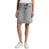 Street One - Denim Rok - Grijs - Katoenmix Met Stretch