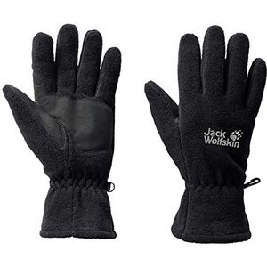 Jack Wolfskin Eenvoudige en warme fleece handschoenen, uniseks, volwassenen, zwart, M