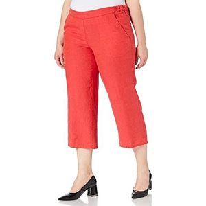 BRAX Dames Style Maine S linnen broek, zomerrood, 42K, Summer Red, 42 NL Kort