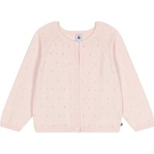 Petit Bateau Gebreid vest voor meisjes en jongens, Roze, 3 Jaar