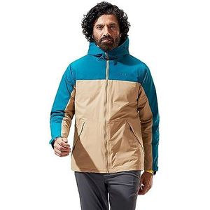 Berghaus Heren Deluge Pro 2.0 geïsoleerde waterdichte shell jas, Kelp/Diepe Oceaan, 3XL