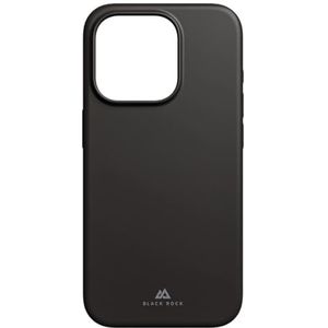 Black Rock Hoes voor iPhone 15 Pro (MagSafe-compatibel, draadloos opladen, slank, ultradun, antibacterieel, cover, telefoonhoes voor iPhone 15 Pro, case, siliconen hoes, siliconen) zwart