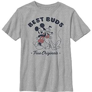 Disney Characters Vintage Buds Boy's Crew Tee, Athletic Heather, X-Small, Athletic Heather, XS