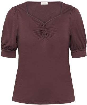 KAFFE - KCSissy - T-shirt - Wijnrood