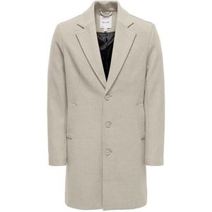 ONLY & SONS Onsmatthew Wool Coat Otw Noos, Zilvervoering., L