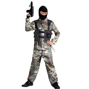 Ciao Militare Desert Attack kostuum voor kinderen (maat 5-7 jaar) met armen, camouflage