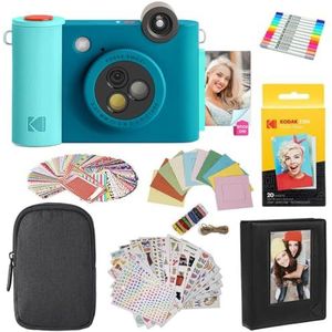 KODAK Smile+ 2-in-1 Digitale Camera & Fotoprinter Cadeaupakket + Tas + Zink 2x3"" 20pk - Blauw