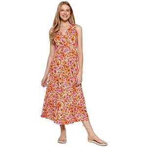 TRENDYOL Gebreide jurk voor dames, maxi-A-lijn, regular fit, oranje, L