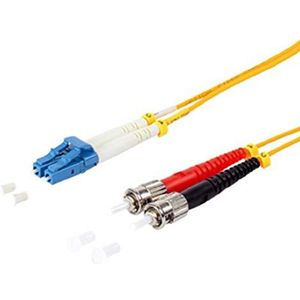 Equip LWL patchkabel glasvezel kabel (LC->ST 3.00m singlemode Duplex OS2 geel polyzak)