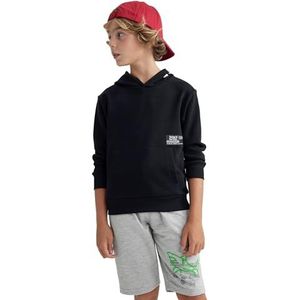DeFacto Knitted Sweat Shirt voor jongens, zwart, 13-14 Jaar