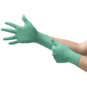 Ansell Microflex 25-101 Wegwerphandschoenen In Neopreen, Chemische En Mechanische Bescherming, Industriële Veiligheid, Professionele Epi, Green, Size Xl (100 Handschoenen)