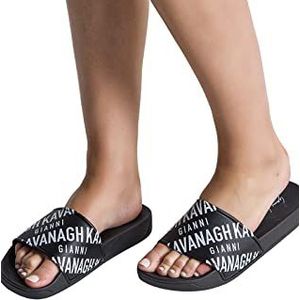 Gianni Kavanagh Black Logomania Sliders, damessandalen, maat 38