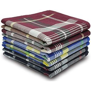 Selected Hanky Zakdoeken voor heren van 100% katoen, 6-delige cadeauset, Set 11, Eén maat