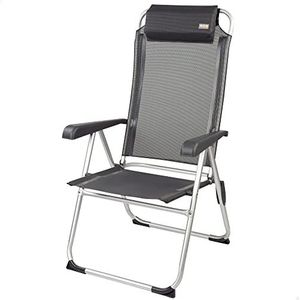 Aktive 52886 campingstoel met hoofdkussen, afmetingen 44,5 x 55 x 103 cm, gemakkelijk te reinigen en op te vouwen, max. gewicht 110 kg, inclusief ergonomische armleuningen